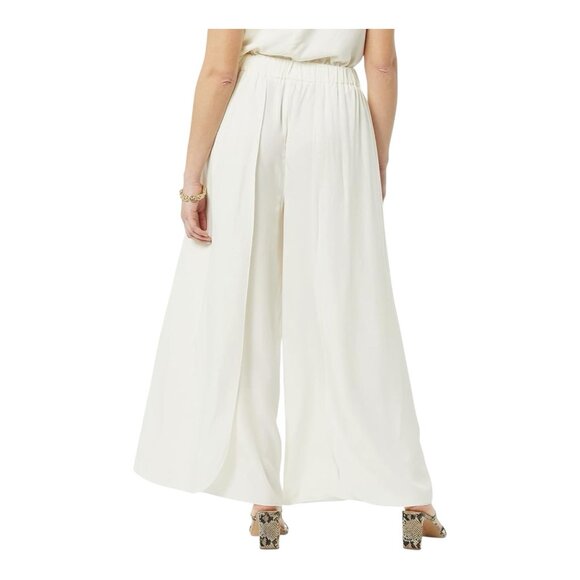 Terea Andrea Pitter Shay Wide Leg Layered Tie Pants 2X Ivory Resort Flowy NWT - Picture 2 of 12